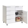 Hanah Home Armario Multiusos Blanco con 5 Cajones